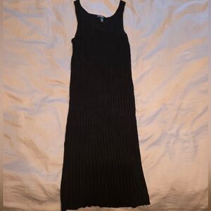 Aqua Black Sleeveless Sheath Dress